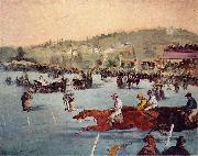 Edouard Manet Rennen im Bois de Boulogne oil painting artist